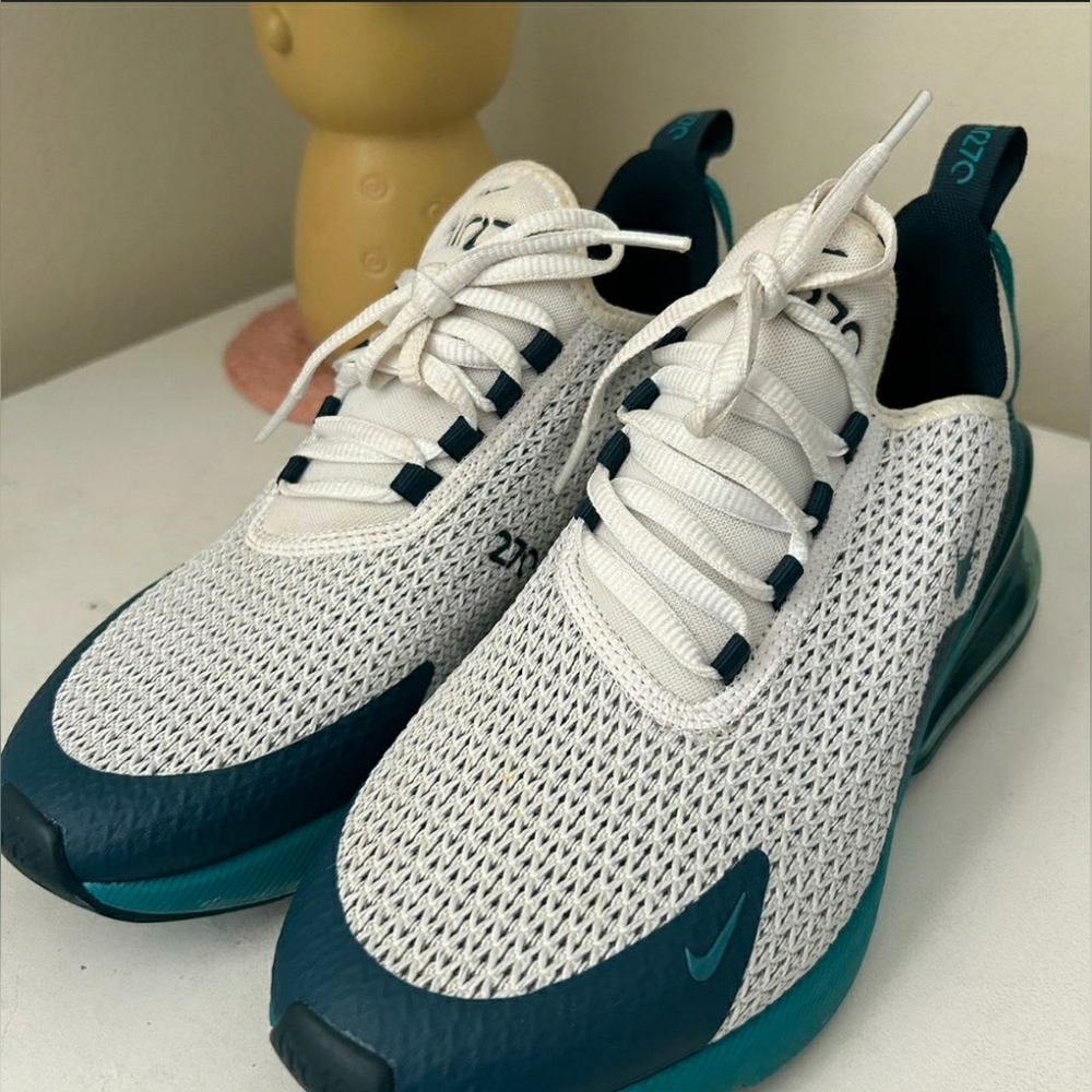 Nike Air Max 270 SE AQ9164-102 White Teal Lace Up Sneakers Men 7 or Women 8.5 - Picture 3 of 9